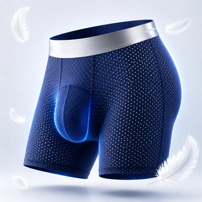 Premium Leakproof Ice Silk Mesh Men's Boxer Briefs