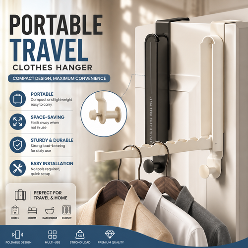 Expandable Folding Wall Hook – Space-Saving Drying Rack & Hidden Towel Hanger for Doors