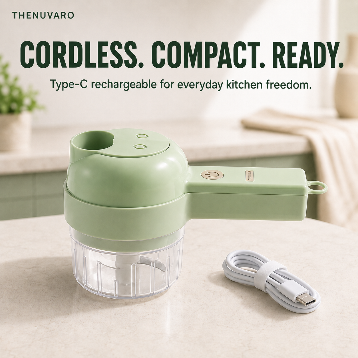 🔥🥕 4-in-1 Handheld Electric Vegetable Slicer & Chopper Set