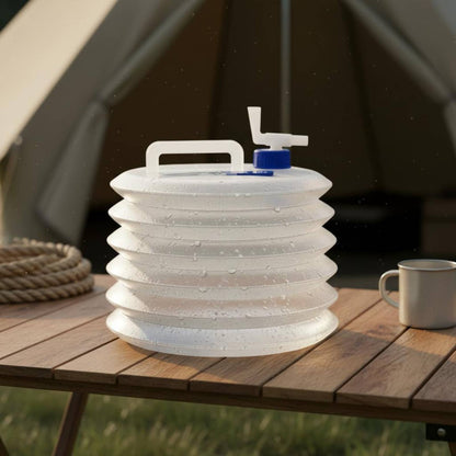 Water Bucket with Faucet Lightweight Foldable Water Bucket Reusable Camping Equipment for Outdoor, Trip