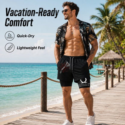 🏃‍♂️ 2-in-1 Anti-Chafe Athletic Shorts - Silky-Soft Inner Liner Gym Shorts 🌴