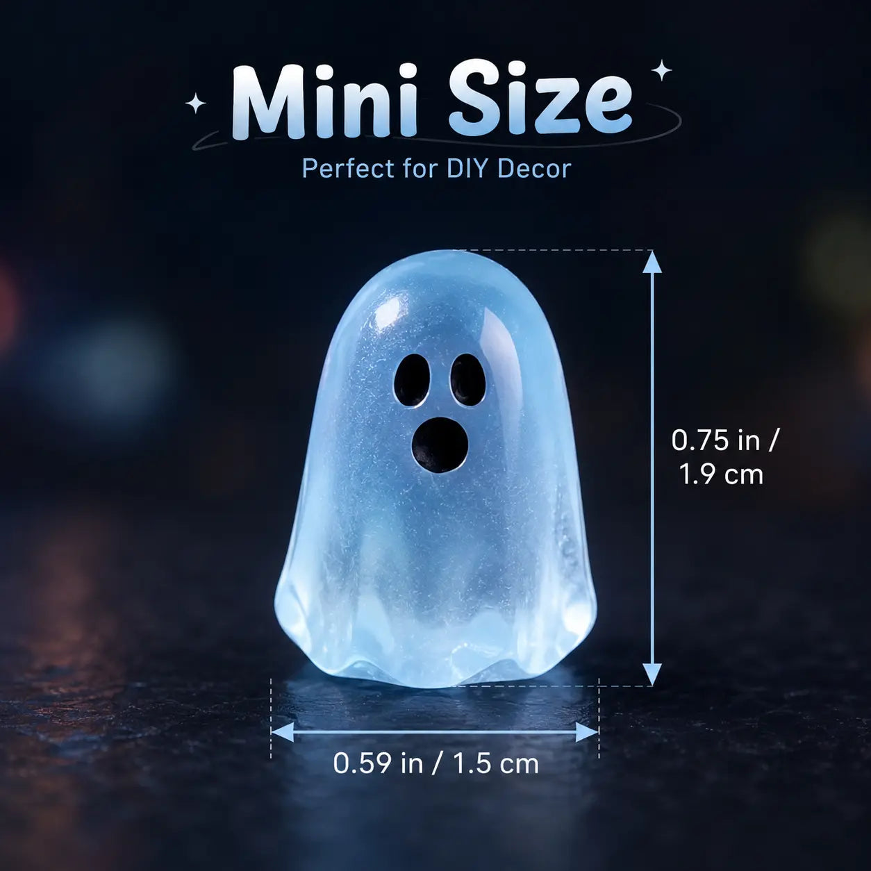 ✨Glow In Dark Cute Ghost Resin Bead Set