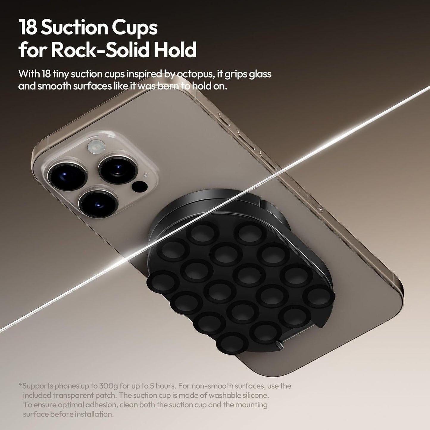 QY76 MagLock Magnetic Phone Mount - Versatile Desktop & Car Holder