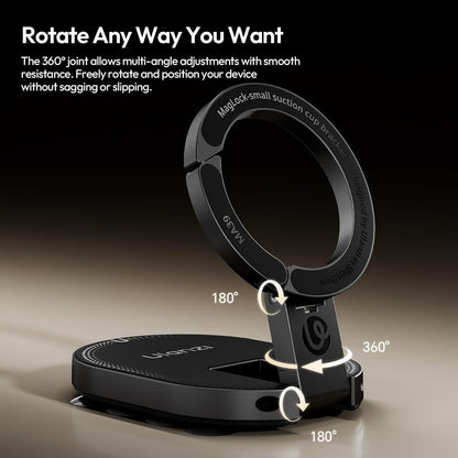 QY76 MagLock Magnetic Phone Mount - Versatile Desktop & Car Holder