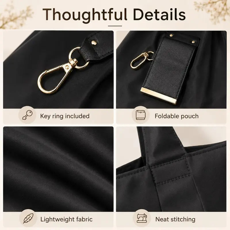 Foldable Keychain Storage Tote Bag for Women