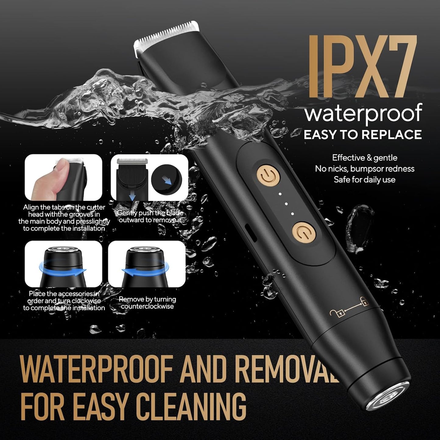 2-In-1 Electric Shaver and Razor Rechargeable Body and Facial Epilator