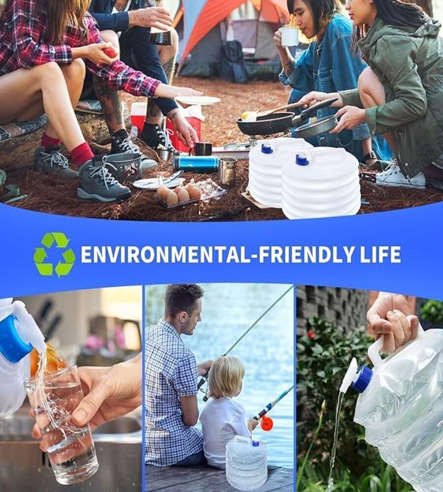 Water Bucket with Faucet Lightweight Foldable Water Bucket Reusable Camping Equipment for Outdoor, Trip