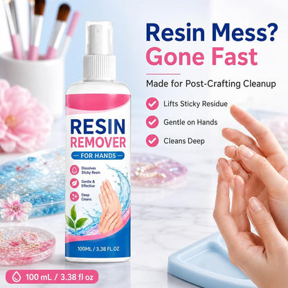 ✨🤲Gentle Resin Remover for Hands – Instantly dissolves sticky epoxy & UV resin.A must for crafters!🎨