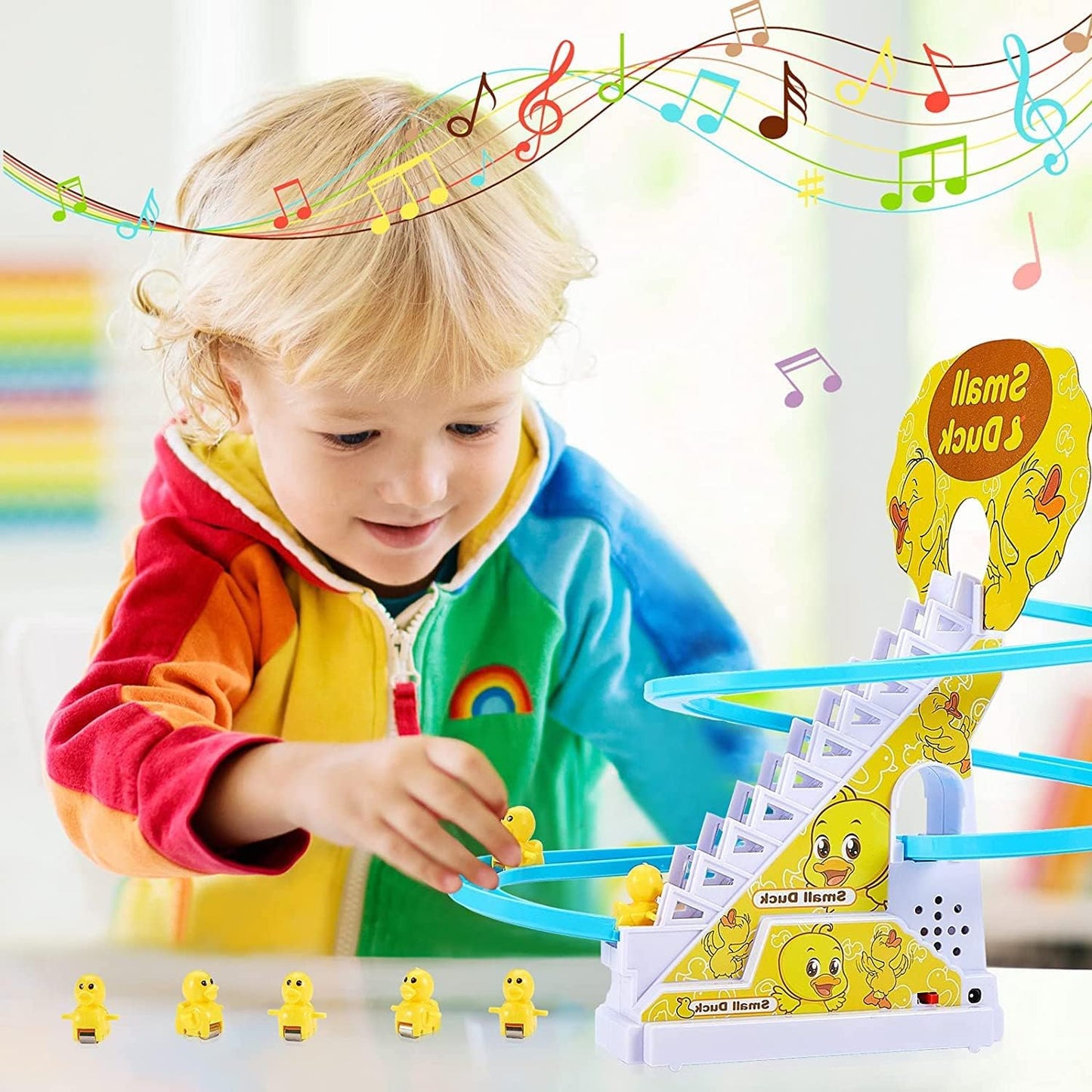 Small Ducks Climbing Toys - Electric Llittle Duck Climbing Stairs Toy