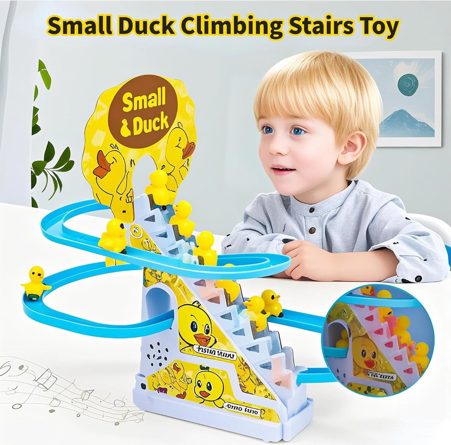 Small Ducks Climbing Toys - Electric Llittle Duck Climbing Stairs Toy