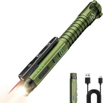 800-Lumen Rechargeable EDC Flashlight with Magnetic Base
