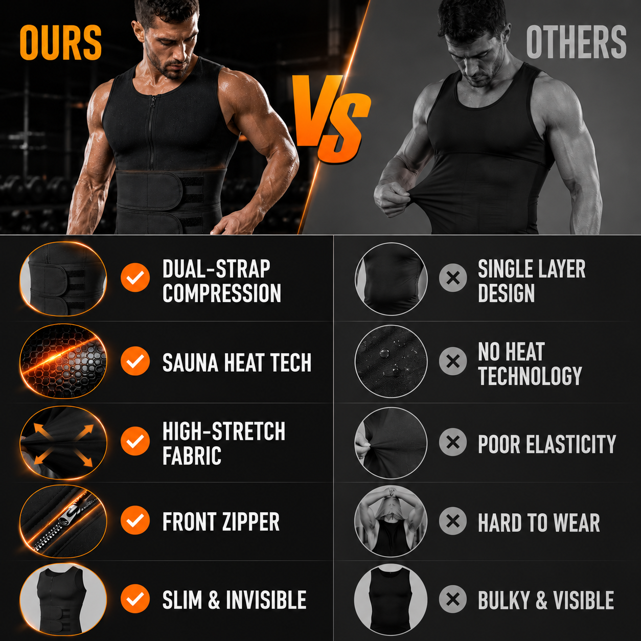 Men's Sweat Sauna Shaper Vest🔥