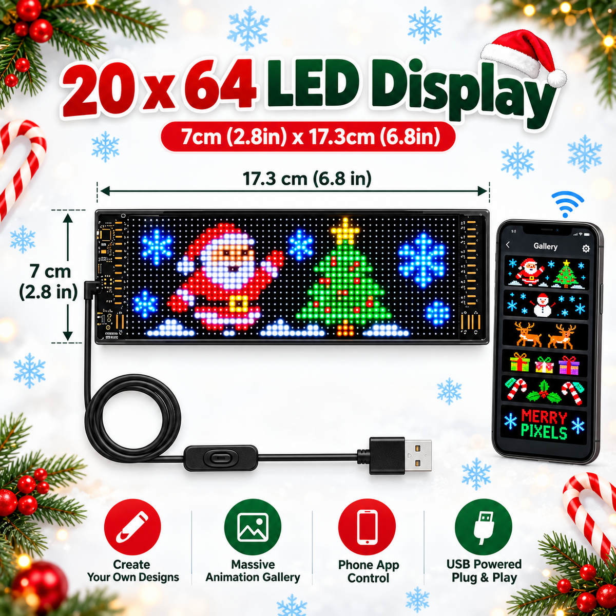 🌟Merry Pixels Display