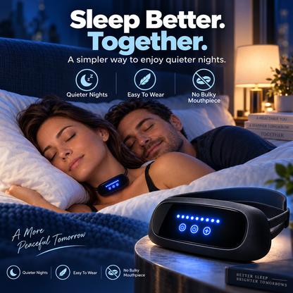 🌙 Wearable Anti-Snoring Neck Device – Better Sleep for Both of You