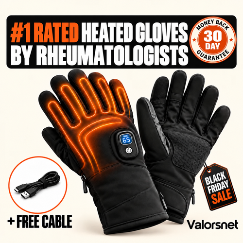 🔥 🧤Rechargeable Heated Gloves – Touchscreen Winter Gloves with Adjustable Heat for Skiing