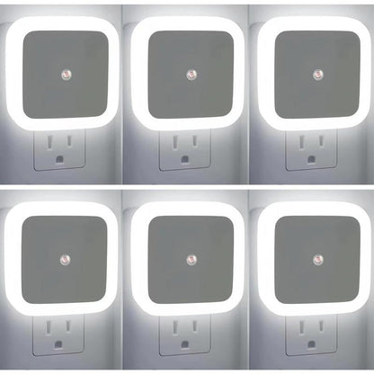 🔥Hot Sale🔥LED Night Lights Plug into Wall 6-Pack, Plug in Night Light, Dusk to Dawn Nightlight Led Night Lights for Bedroom, Bathroom, Hallway Warm White