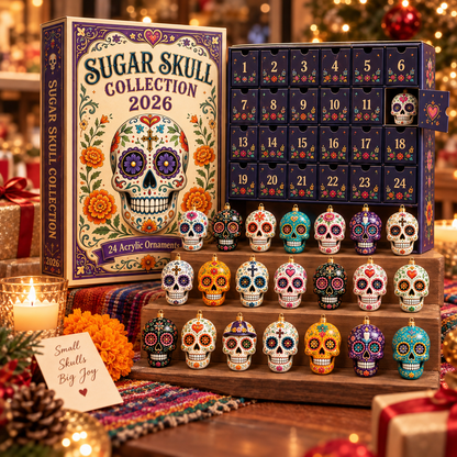 Day of the Dead Sugar Skull Advent Calendar 2026 – 24-Day Acrylic Charm Countdown