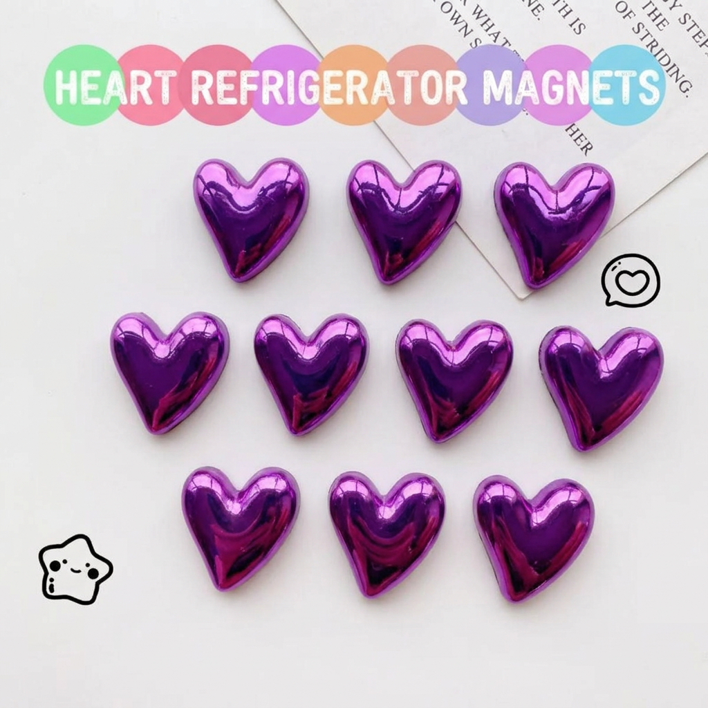 ⭐Ten retro electroplated refrigerator stickers in star shapes