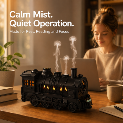 Vintage Steam Train Aroma Diffuser with Remote Control