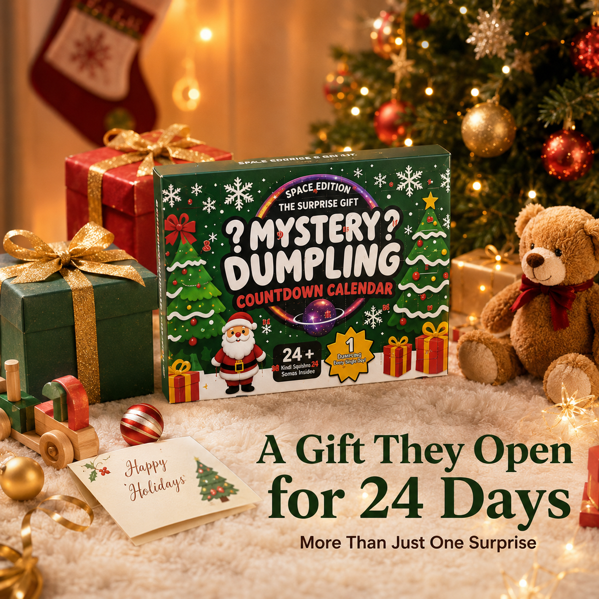 🎁 24 Days Holiday Squishy Advent Calendar – Halloween & Christmas Countdown Toys ✨