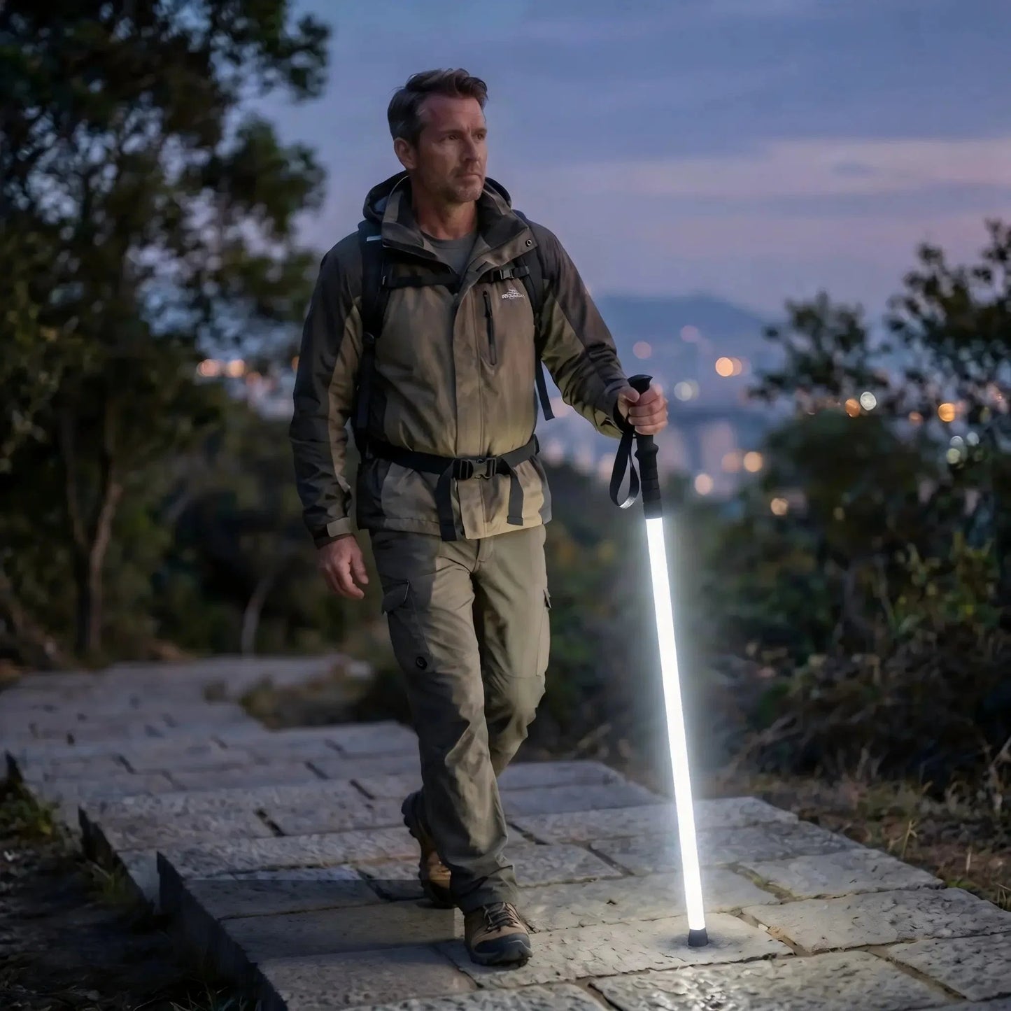LED Light-Up Trekking Poles – Glowing Hiking & Walking Sticks for Night Adventures
