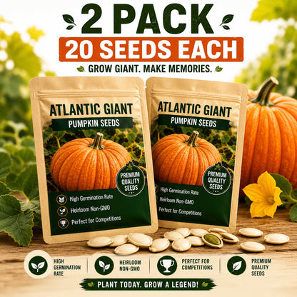 ⏰Limited Stock 49% OFF🎃Grow Your Own Giant Pumpkins – Atlantic Giant Heirloom Seeds