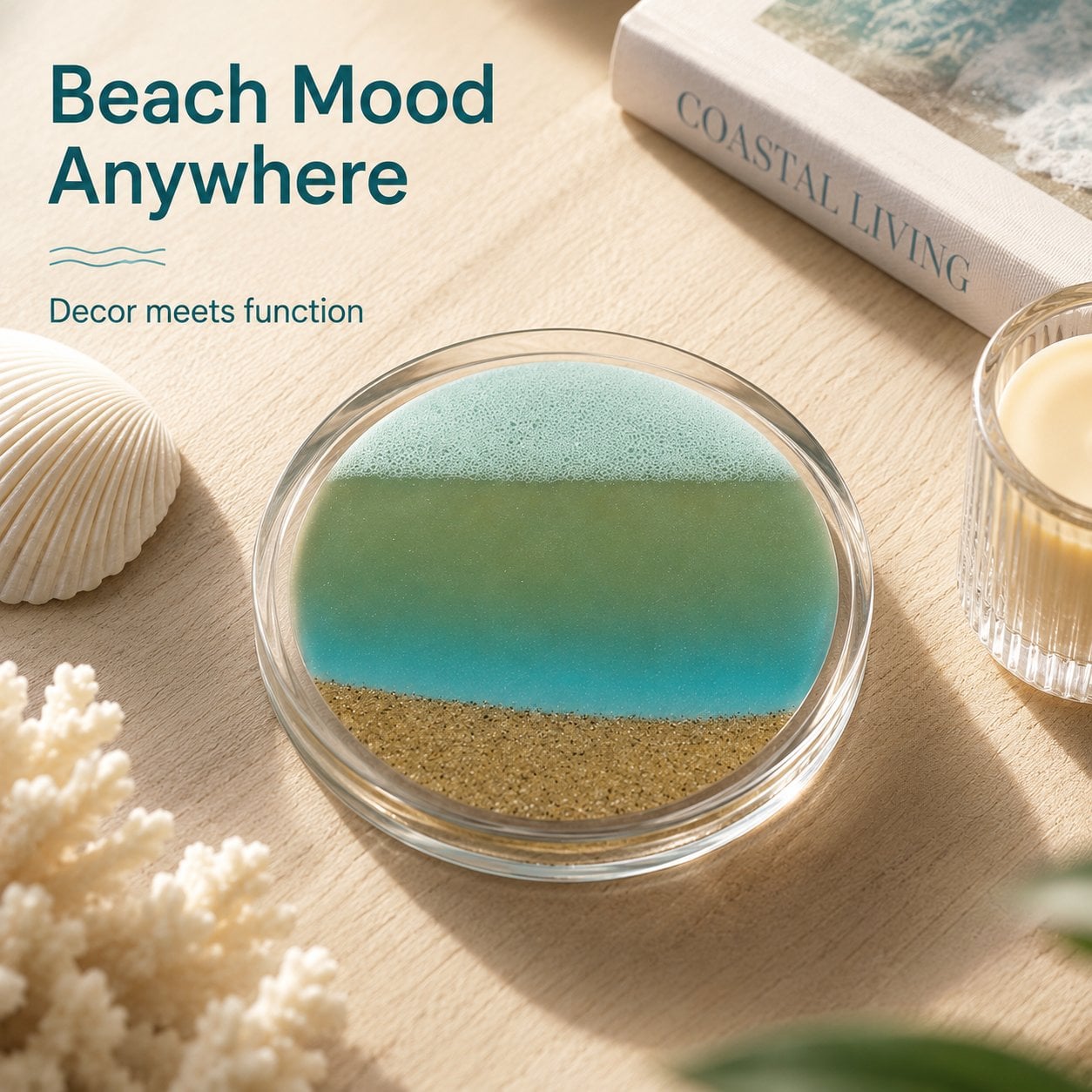 🔥Last Day 49% OFF - 🌊Layered Quicksand Liquid Coaster