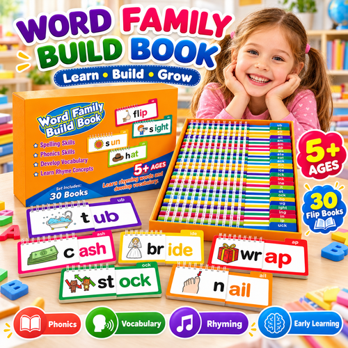 30 Hard-Cover Read-and-Rhyme Flip Books