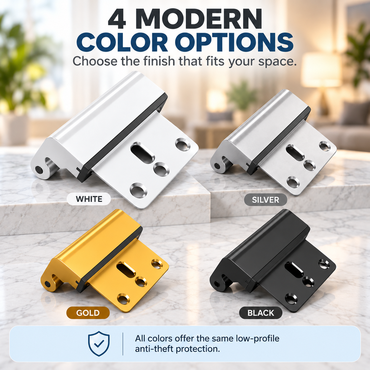 180° Inward-Opening Door Reinforcement Lock – Low-Profile Anti-Theft Security Latch
