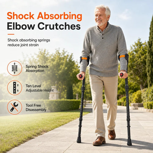 🦯✨ Foldable Forearm Mobility Aid – Adjustable, Non-Slip Support for Everyday Walking & Recovery
