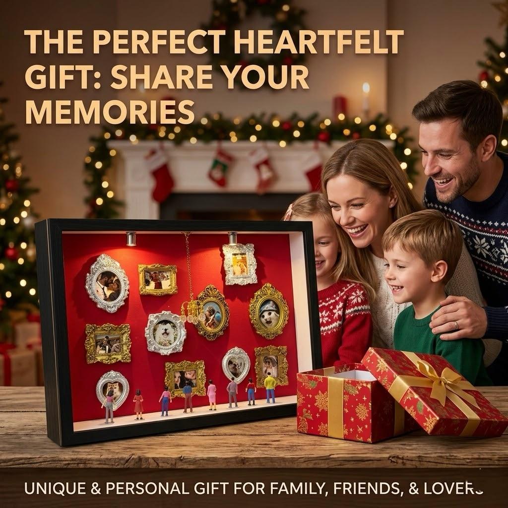 🖼️ Personalized DIY Mini Museum Shadow Box | 3D Photo Display Frame |  💝 Heartfelt Gift for Family & Friends