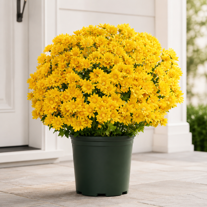 🌼 Artificial Outdoor Sunset Mums Flowers - UV resistant, Waterproof, Windproof