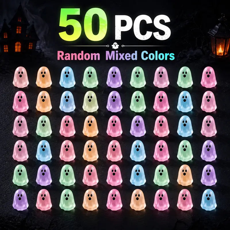 ✨Glow In Dark Cute Ghost Resin Bead Set
