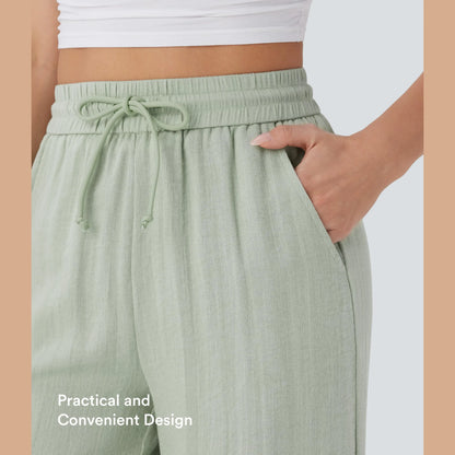 Halara High Waisted Drawstring Wide Leg Casual Pants