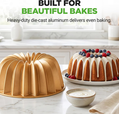 🍰French Wreath 10-Cup Nonstick Bundt Cake Pan