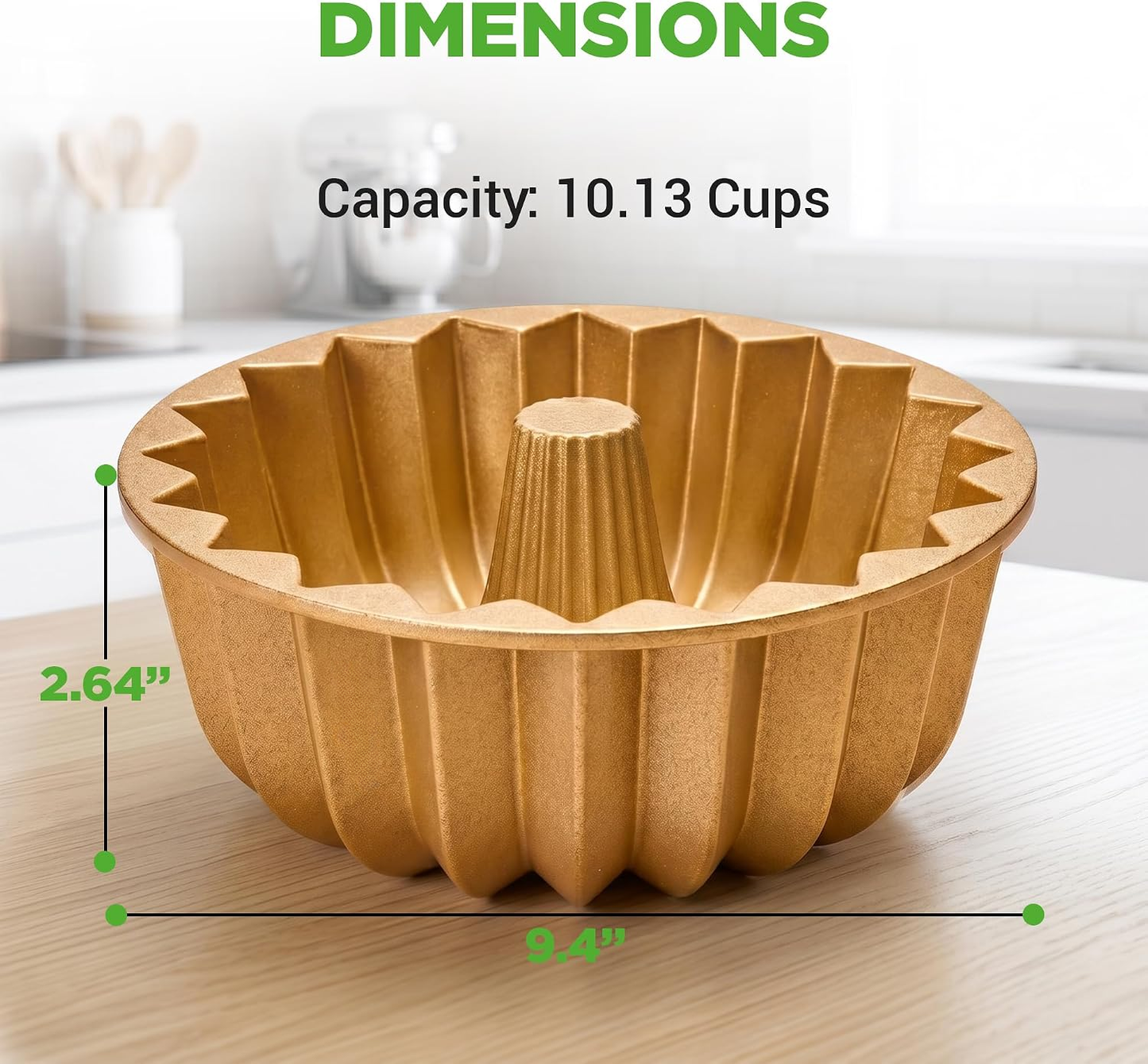 🍰French Wreath 10-Cup Nonstick Bundt Cake Pan