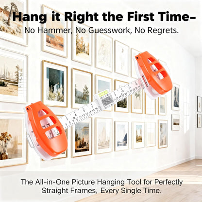 🛠️ 3-in-1 Picture Hanging Tool | Hammer-Free Magnetic Nail System with Level