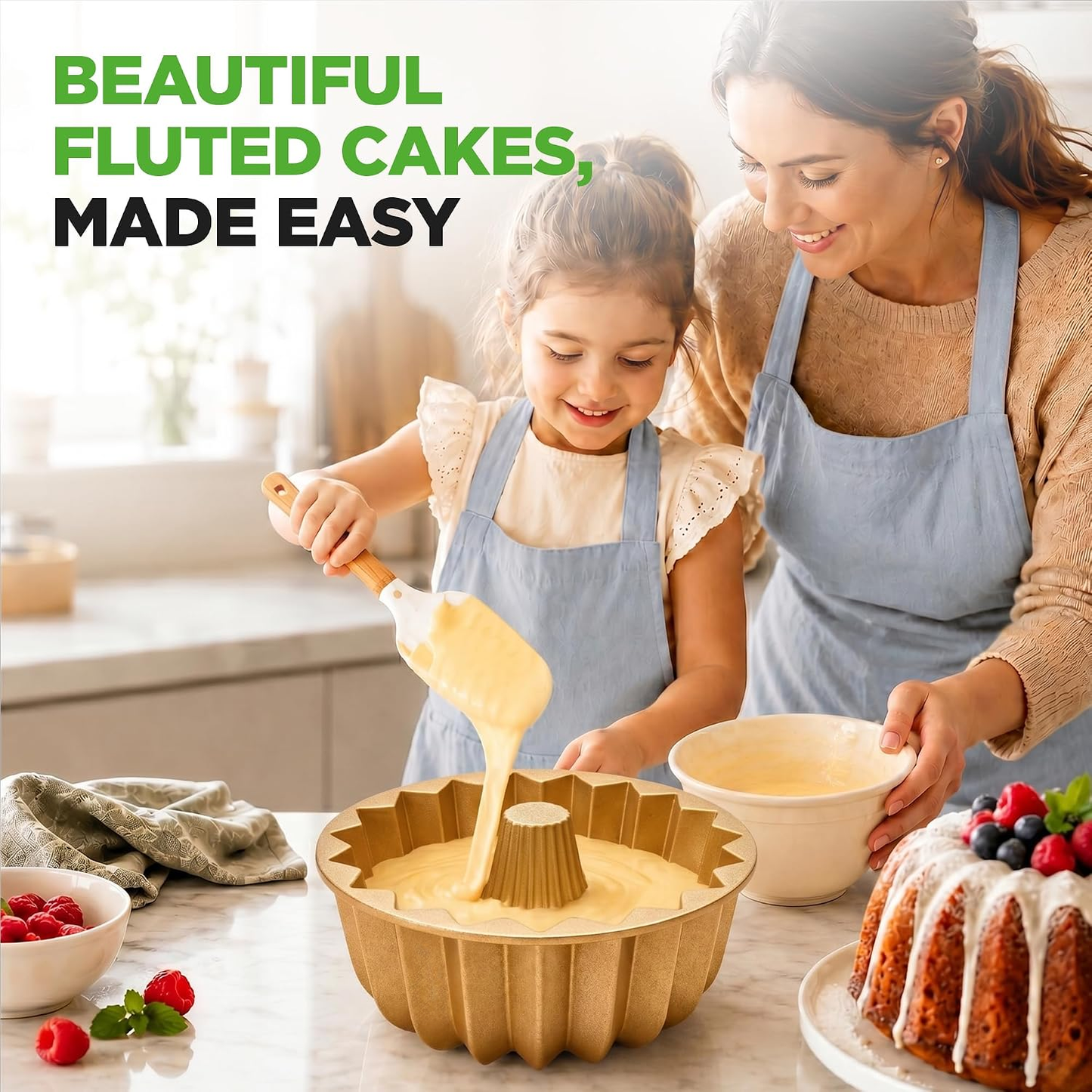 🍰French Wreath 10-Cup Nonstick Bundt Cake Pan