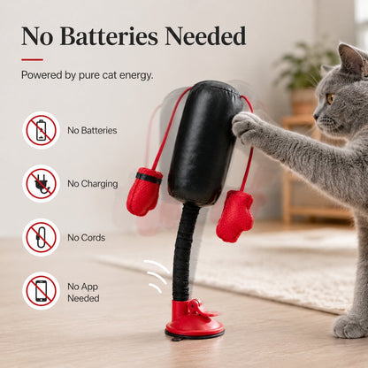 🥊 Interactive Cat Boxing Toy – Catnip Punching Bag with Strong Suction Base🐱
