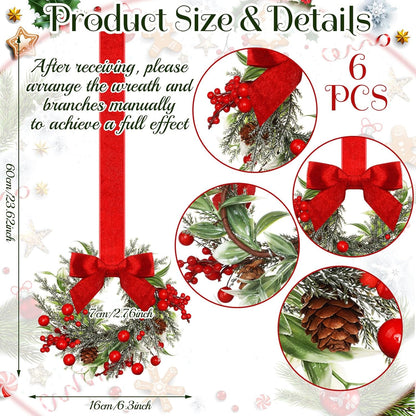 Christmas Mini Artificial Cabinet Wreaths — Maximum Holiday Magic