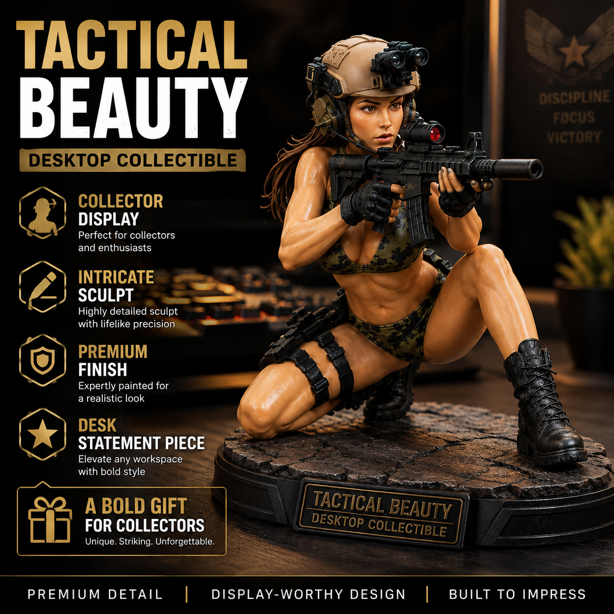 ❤️Last Day✨Collectible Beautiful Tactical Desk - Kneeling Shooting Position