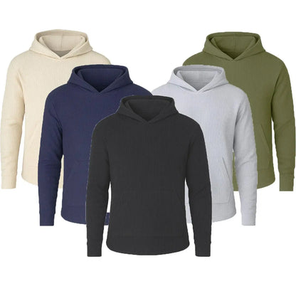 Men's Multi Pack Waffle Knit Pullover Hoodie