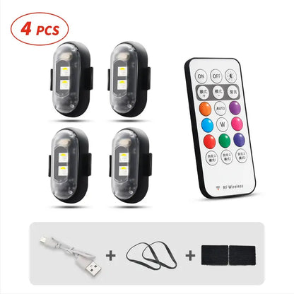 🚗🚨RGB Led Aircraft Strobe Light（Remote Wireless ）