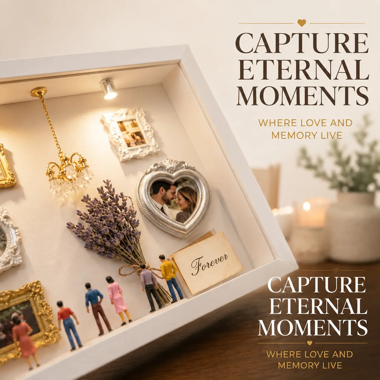 🖼️ Personalized DIY Mini Museum Shadow Box | 3D Photo Display Frame |  💝 Heartfelt Gift for Family & Friends