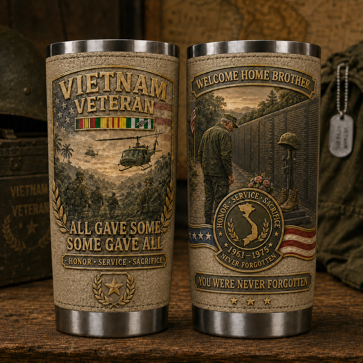 🔥 HOT SALE 🇺🇸 Vietnam War Veteran Commemorative Travel Tumbler