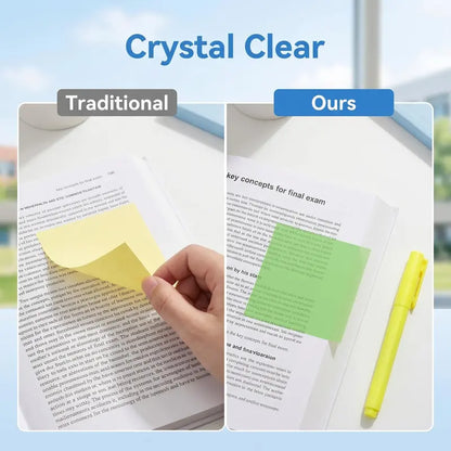 ✨📖Transparent Pull-Out Sticky Notes (12 Boxes, 960 Sheets Total)