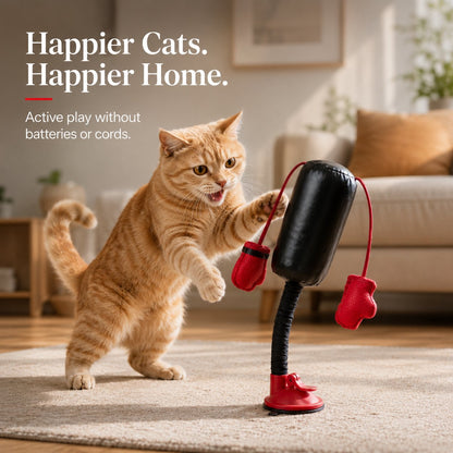 🥊 Interactive Cat Boxing Toy – Catnip Punching Bag with Strong Suction Base🐱