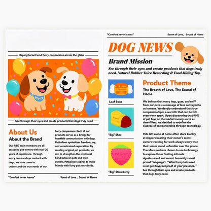 🐾Durable Newspaper Pet Balloon Dog Toy - Crinkle Chew for Boredom Relief