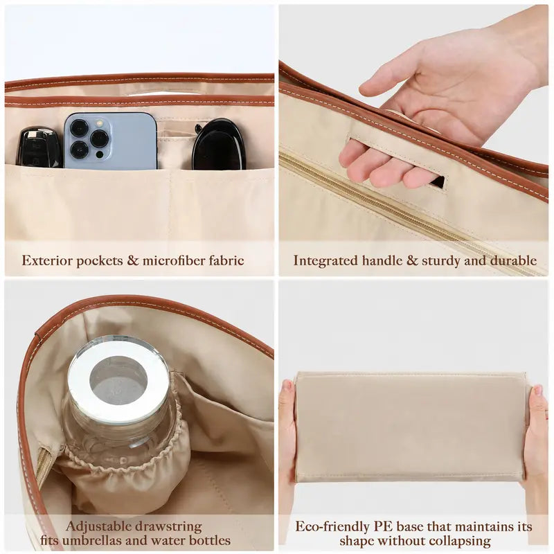 👜 Soft Satin Tote Organizer – Protect & Organize Your Favorite Handbag✨