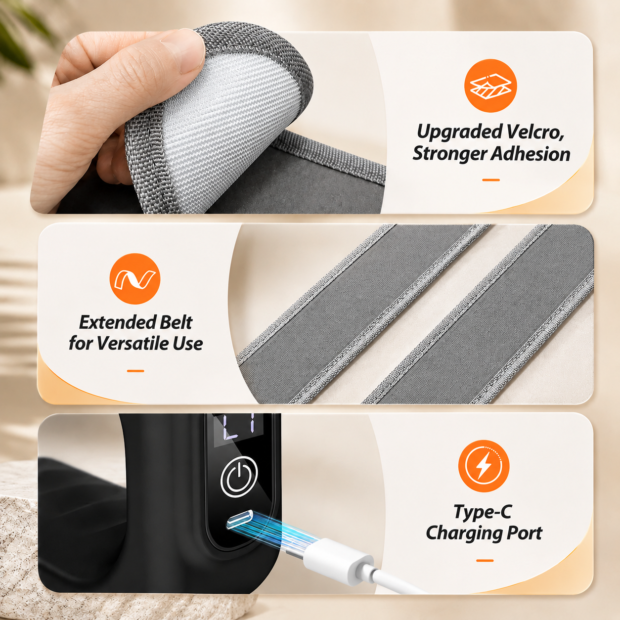 Hands-Free Fascia Massager for Muscle Relaxation & Recovery